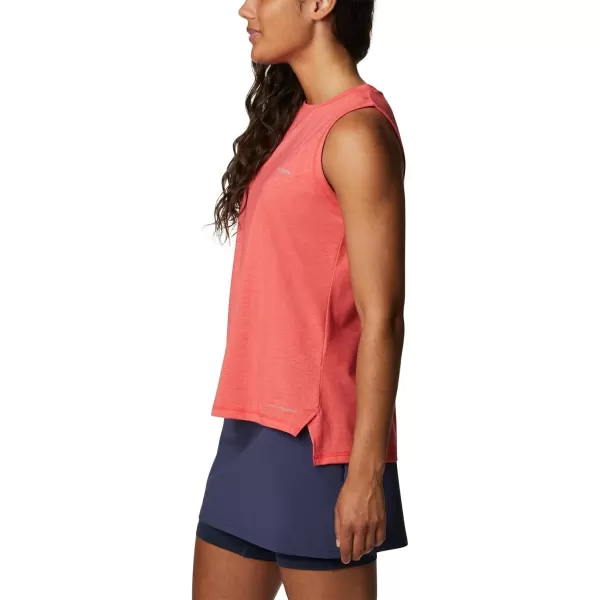 Columbia Womens Sun Trek TankRed Hibiscus Heather