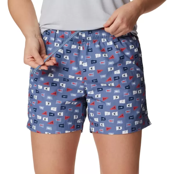 Columbia Womens Super Backcast Water ShortBluestoneFlags Up