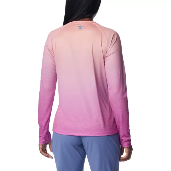 Columbia Womens Super Tidal Tee Long SleeveBright Lavender Gradient Scalefade