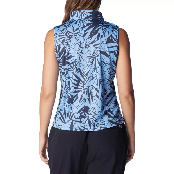 Columbia Womens Super Tidal Tee Sleeveless PoloNocturnal Tropictones