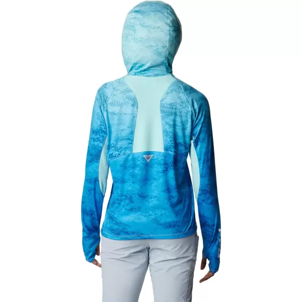 Columbia Womens Super Tidal Tee Vent HoodieGulf Stream Camo Gradient