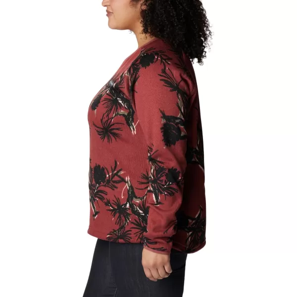 Columbia Womens Sweater Weather CrewBeetroot Pinecones