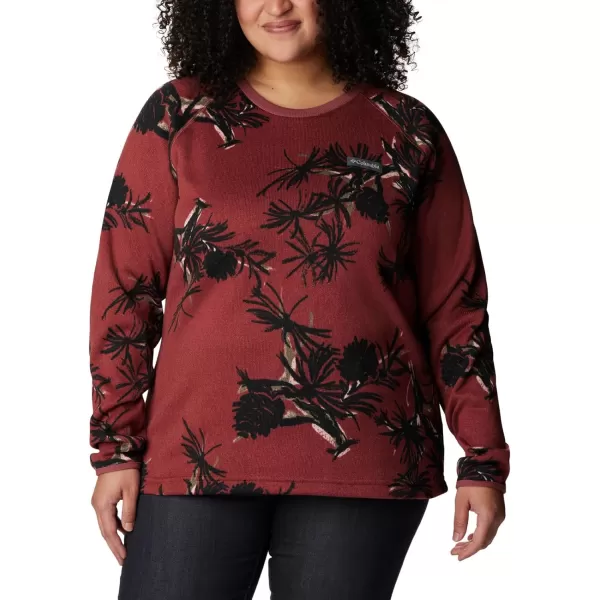 Columbia Womens Sweater Weather CrewBeetroot Pinecones