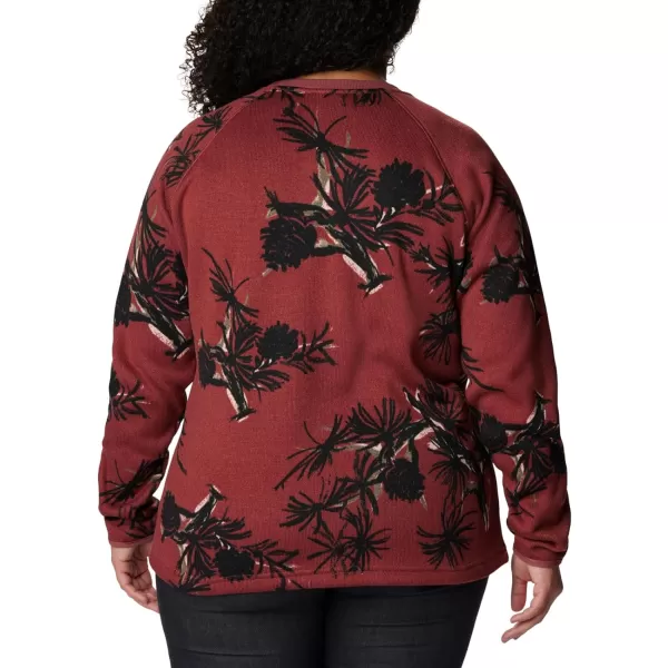 Columbia Womens Sweater Weather CrewBeetroot Pinecones