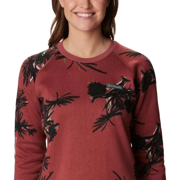 Columbia Womens Sweater Weather CrewBeetroot Pinecones