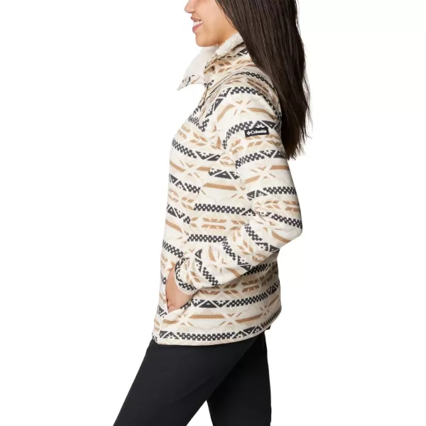 Columbia Womens Sweater Weather Sherpa Hybrid PulloverChalk Checkered Peaks