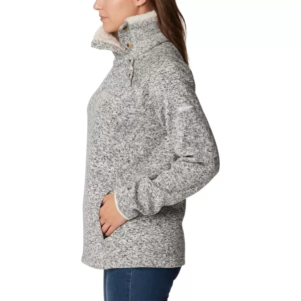 Columbia Womens Sweater Weather Sherpa Hybrid PulloverChalk Heather