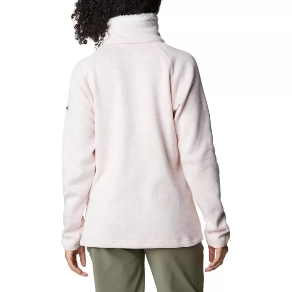 Columbia Womens Sweater Weather Sherpa Hybrid PulloverDusty Pink Heather