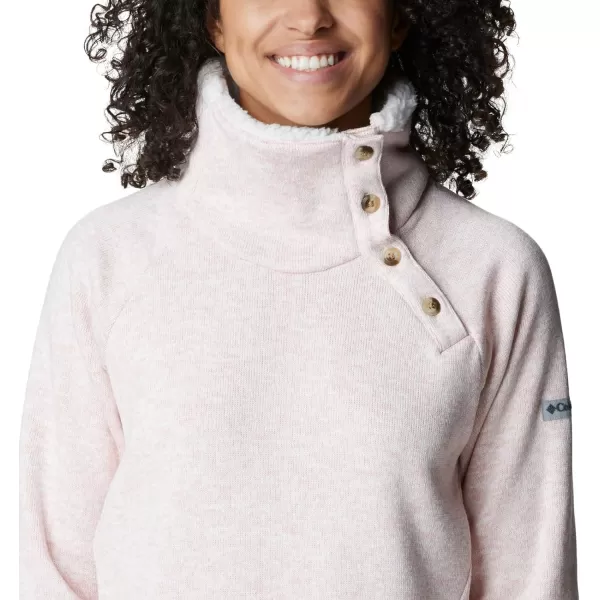 Columbia Womens Sweater Weather Sherpa Hybrid PulloverDusty Pink Heather