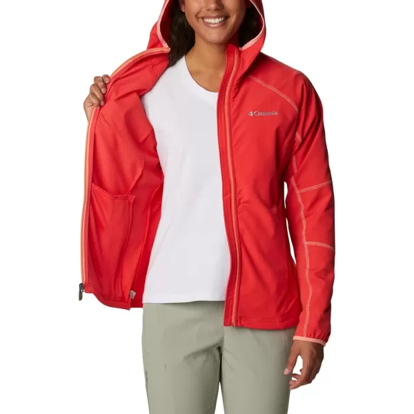 Columbia Womens Sweet As Softshell HoodieRed Hibiscus