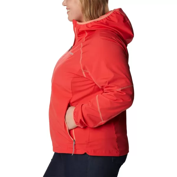 Columbia Womens Sweet As Softshell HoodieRed Hibiscus