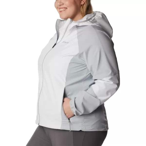 Columbia Womens Sweet As Softshell HoodieWhiteCirrus Grey