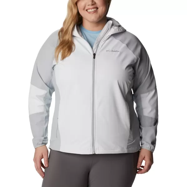 Columbia Womens Sweet As Softshell HoodieWhiteCirrus Grey