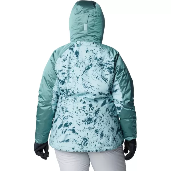 Columbia Womens Sweet Shredder II Insulated JacketAqua Haze Flurries Aqua Haze Sheen