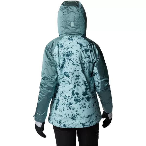 Columbia Womens Sweet Shredder II Insulated JacketAqua Haze Flurries Aqua Haze Sheen