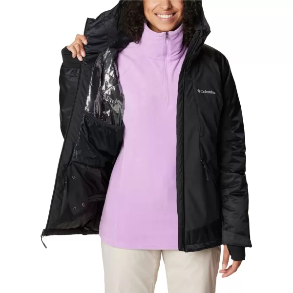 Columbia Womens Sweet Shredder II Insulated JacketBlack Black Sheen