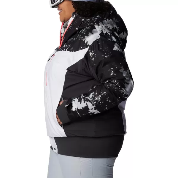 Columbia Womens Sweet Shredder Insulated JacketWhiteSharkWhite Lookup Print