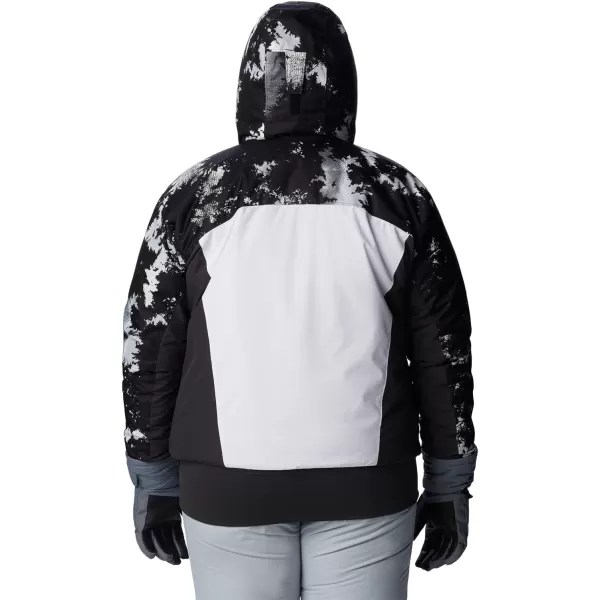 Columbia Womens Sweet Shredder Insulated JacketWhiteSharkWhite Lookup Print