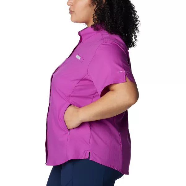 Columbia Womens Tamiami II Plus Size Short Sleeve ShirtBerry Jam