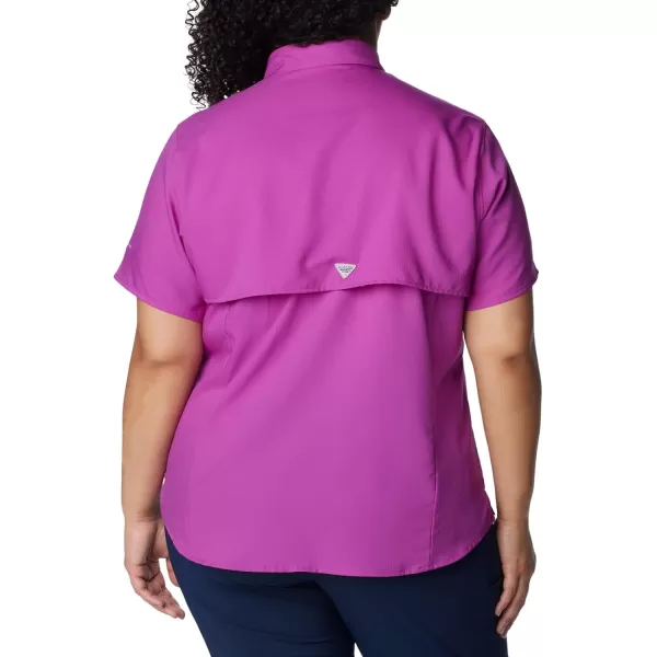 Columbia Womens Tamiami II Plus Size Short Sleeve ShirtBerry Jam