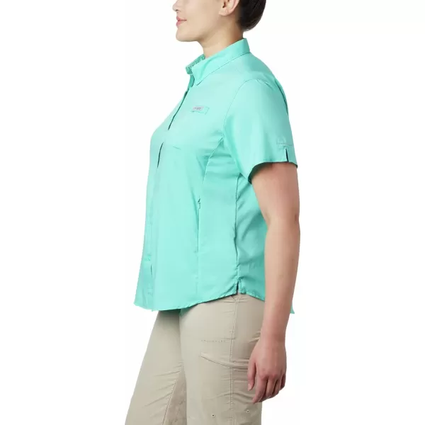 Columbia Womens Tamiami II Plus Size Short Sleeve ShirtDolphin