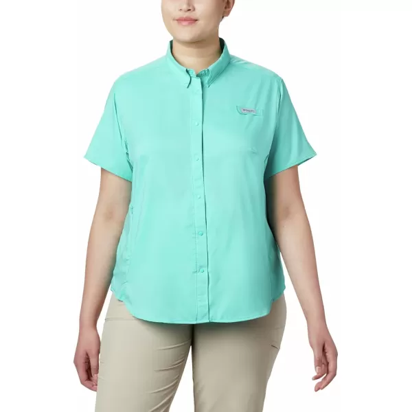 Columbia Womens Tamiami II Plus Size Short Sleeve ShirtDolphin