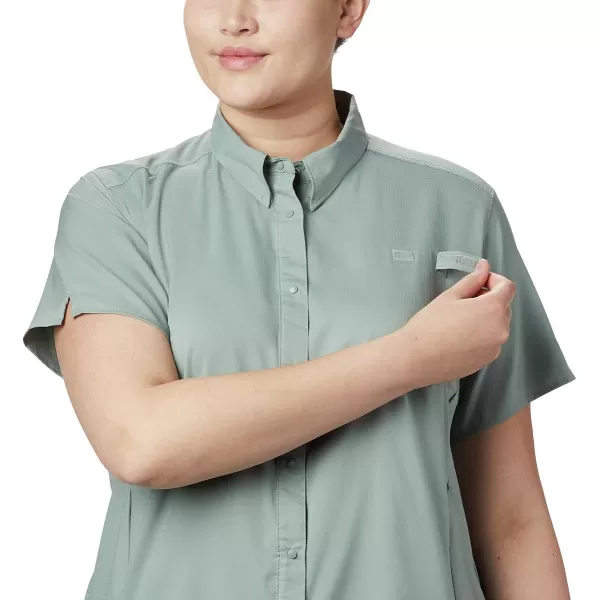 Columbia Womens Tamiami II Plus Size Short Sleeve ShirtLight Lichen