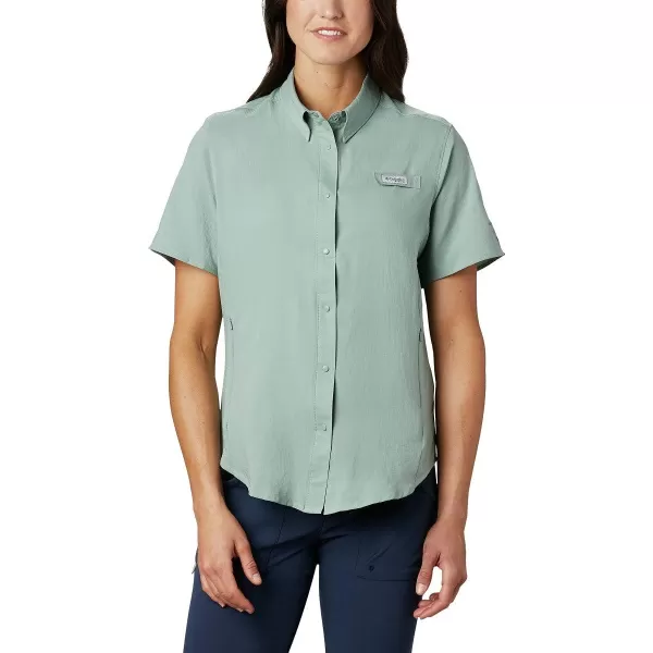 Columbia Womens Tamiami II Plus Size Short Sleeve ShirtLight Lichen