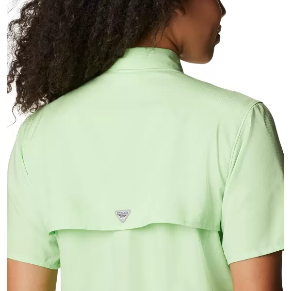 Columbia Womens Tamiami II Plus Size Short Sleeve ShirtLime Glow