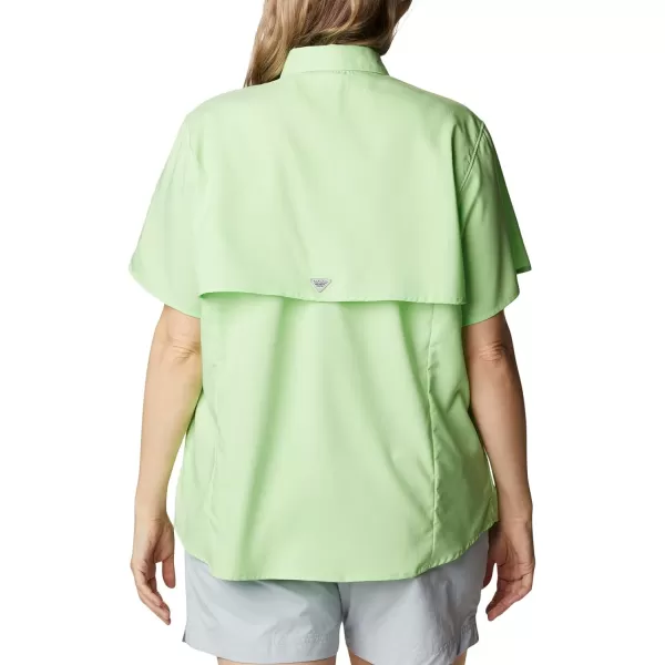 Columbia Womens Tamiami II Plus Size Short Sleeve ShirtLime Glow