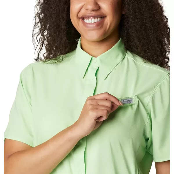 Columbia Womens Tamiami II Plus Size Short Sleeve ShirtLime Glow