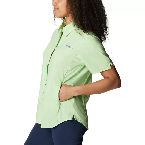 Columbia Womens Tamiami II Plus Size Short Sleeve ShirtLime Glow