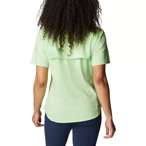 Columbia Womens Tamiami II Plus Size Short Sleeve ShirtLime Glow