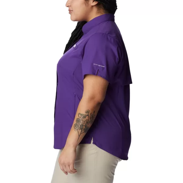 Columbia Womens Tamiami II Plus Size Short Sleeve ShirtVivid Purple