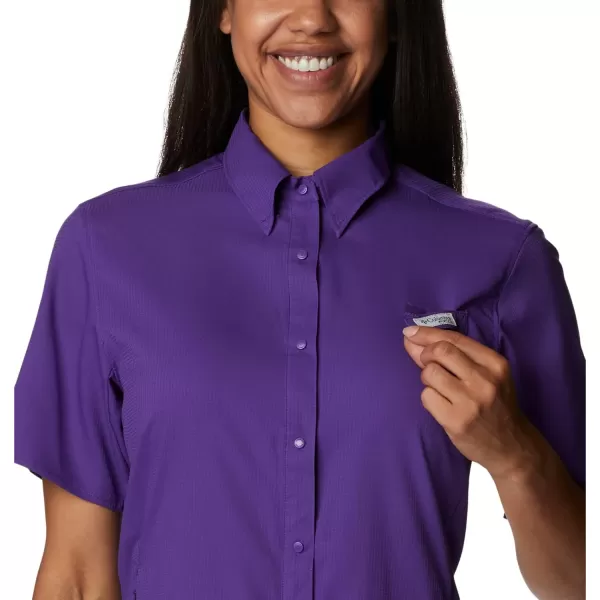 Columbia Womens Tamiami II Plus Size Short Sleeve ShirtVivid Purple