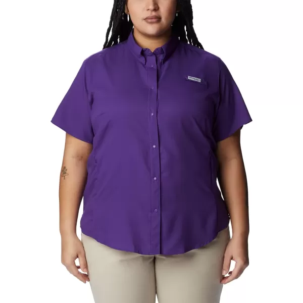 Columbia Womens Tamiami II Plus Size Short Sleeve ShirtVivid Purple