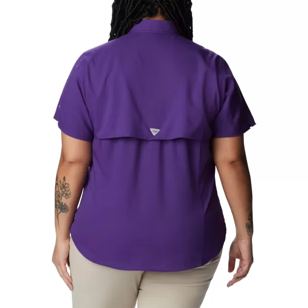 Columbia Womens Tamiami II Plus Size Short Sleeve ShirtVivid Purple