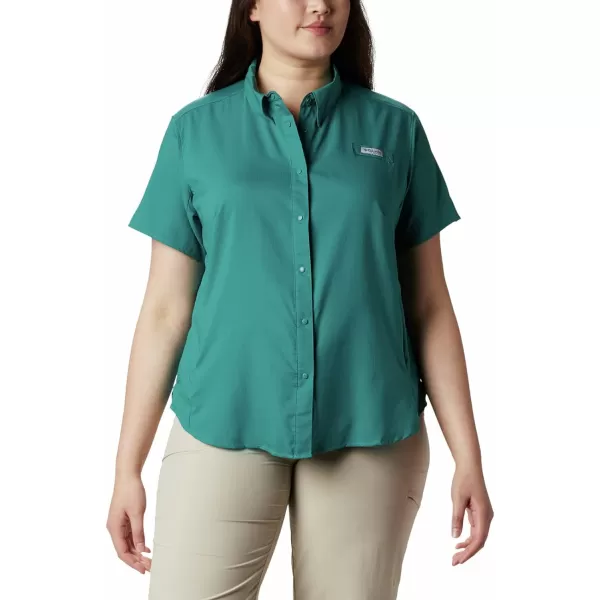 Columbia Womens Tamiami II Plus Size Short Sleeve ShirtWaterfall