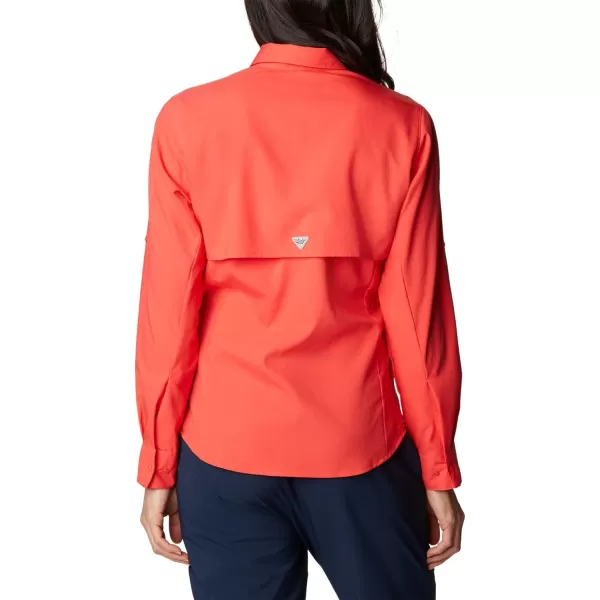 Columbia Womens Tamiami Ii Long Sleeve ShirtRed Hibiscus