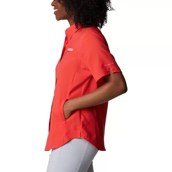 Columbia Womens Tamiami Ii Short Sleeve ShirtRed Hibiscus