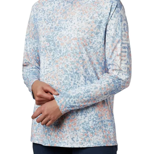 Columbia Womens Tidal Deflector Long SleeveStormy Blue Bubbles Print