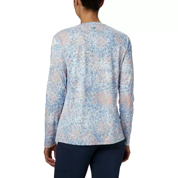 Columbia Womens Tidal Deflector Long SleeveStormy Blue Bubbles Print