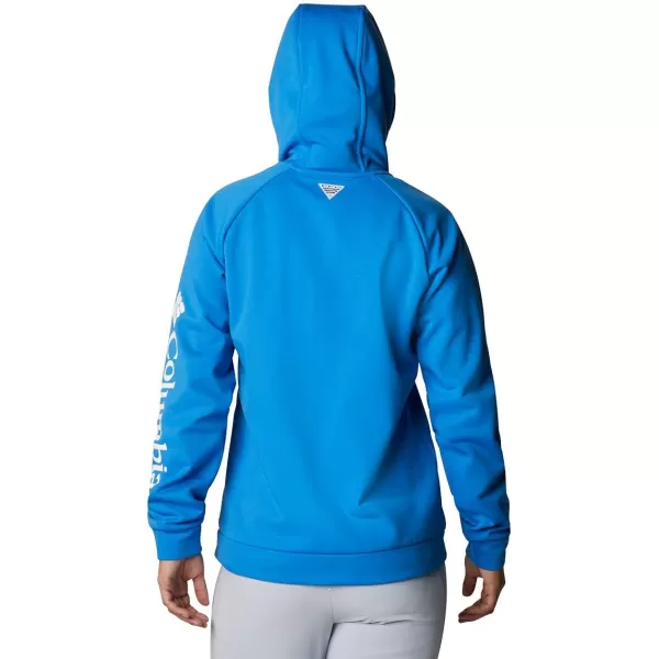 Columbia Womens Tidal Fleece Fz HoodieAzure BlueWhite Logo