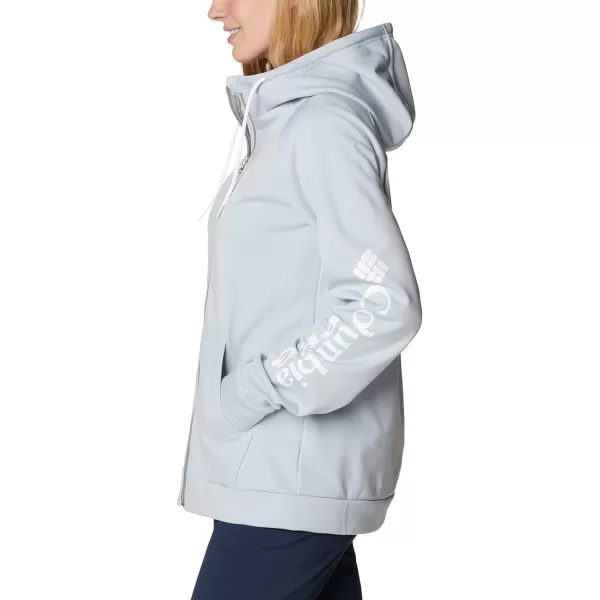 Columbia Womens Tidal Fleece Fz HoodieCirrus GreyWhite