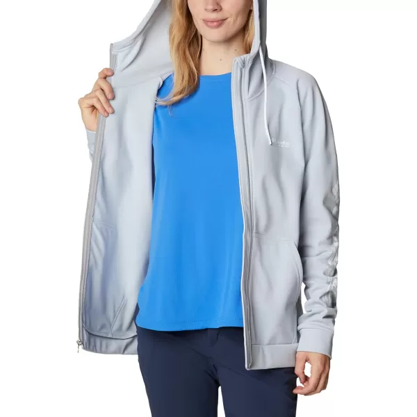 Columbia Womens Tidal Fleece Fz HoodieCirrus GreyWhite