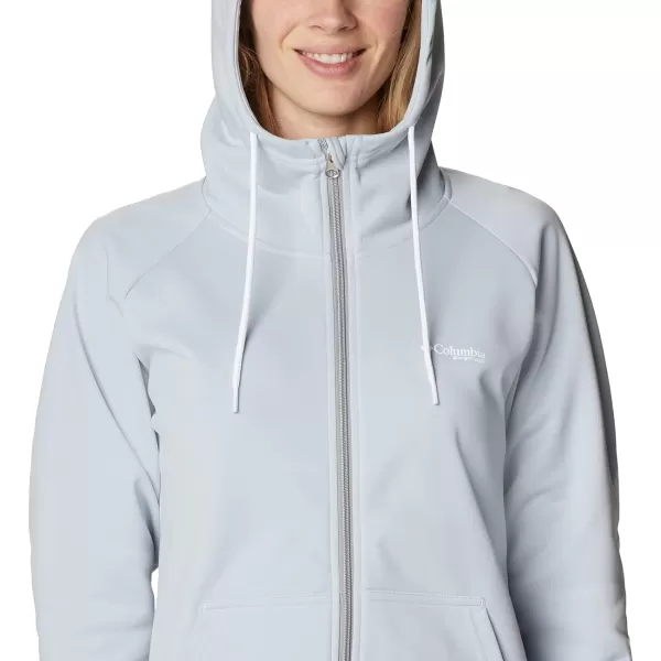 Columbia Womens Tidal Fleece Fz HoodieCirrus GreyWhite