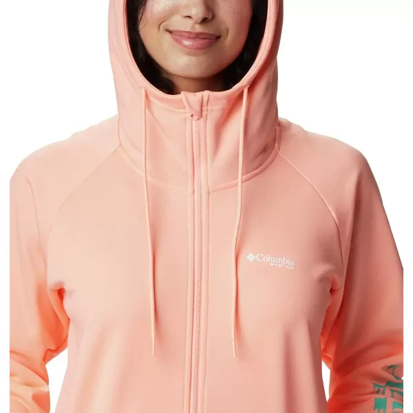 Columbia Womens Tidal Fleece Fz HoodieTiki PinkDolphin Logo