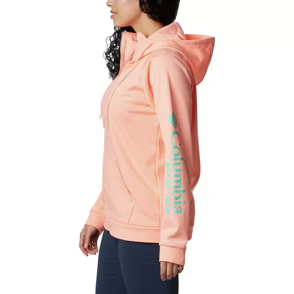 Columbia Womens Tidal Fleece Fz HoodieTiki PinkDolphin Logo