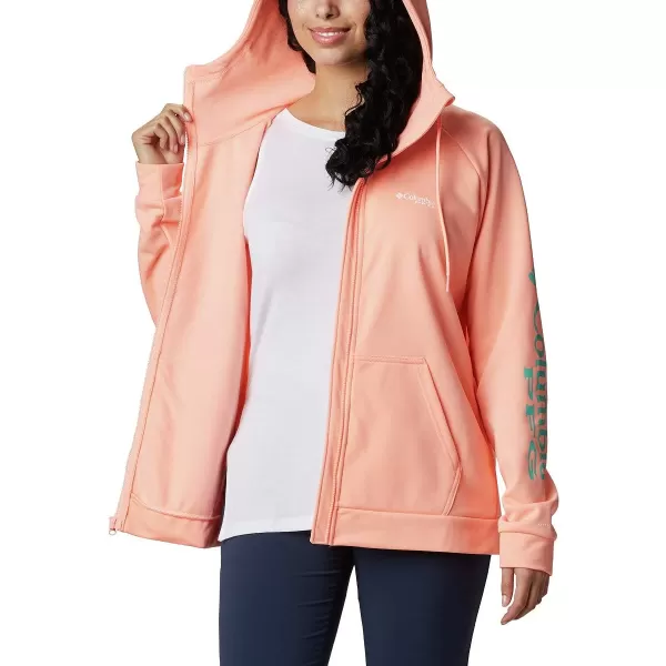 Columbia Womens Tidal Fleece Fz HoodieTiki PinkDolphin Logo