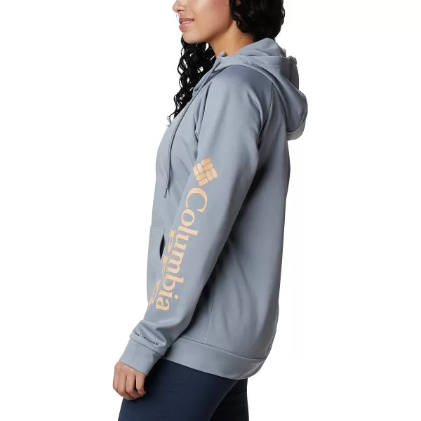 Columbia Womens Tidal Fleece Fz HoodieTradewinds GreyLight Juice Logo